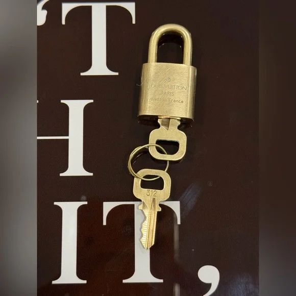 Authentic Louis Vuitton Gold Padlock with Keys used #312 - Picture 2 of 2